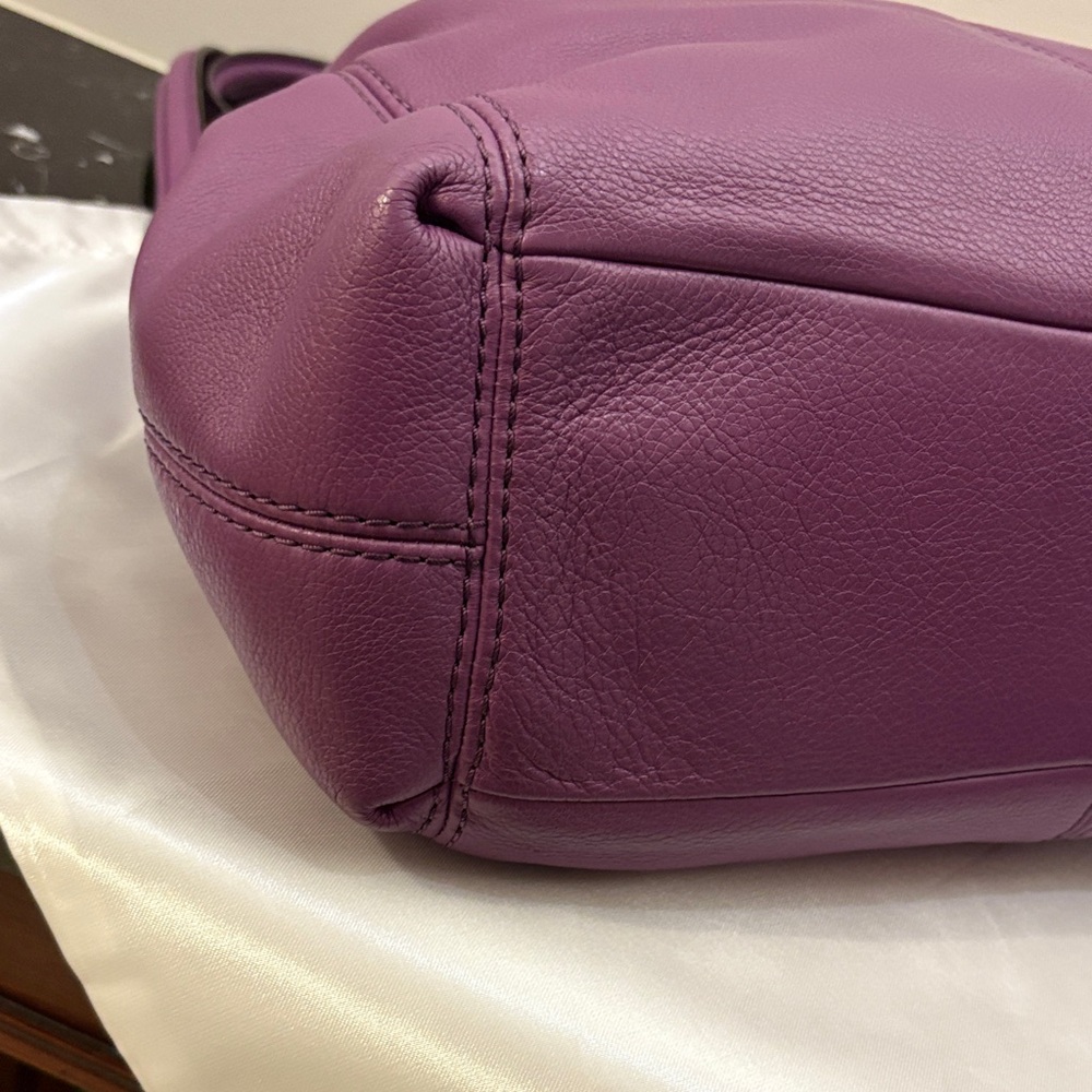Coach Lexy Purple Leather Hobo Bag - Picture 4 of 11